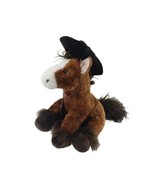 Build a Bear Brown Cydesdale Horse w Cowboy Hat Pony Plush Stuffed Animal - $11.83