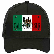 Baja California Sur Mexico Flag Novelty Black Mesh License Plate Hat - £22.97 GBP