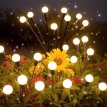 Solar Garden Lights - Bright Outside Solar Firefly Lights, Waterproof,  ... - £15.28 GBP