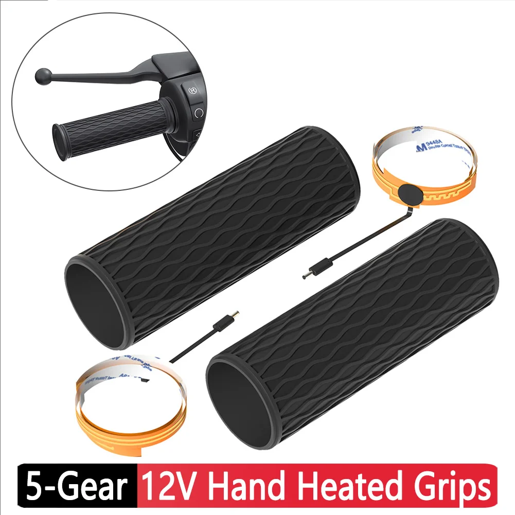 Motorcycle Hot Grip Handle Universal 5-Gear Adjustable Temperature Control - £9.43 GBP+