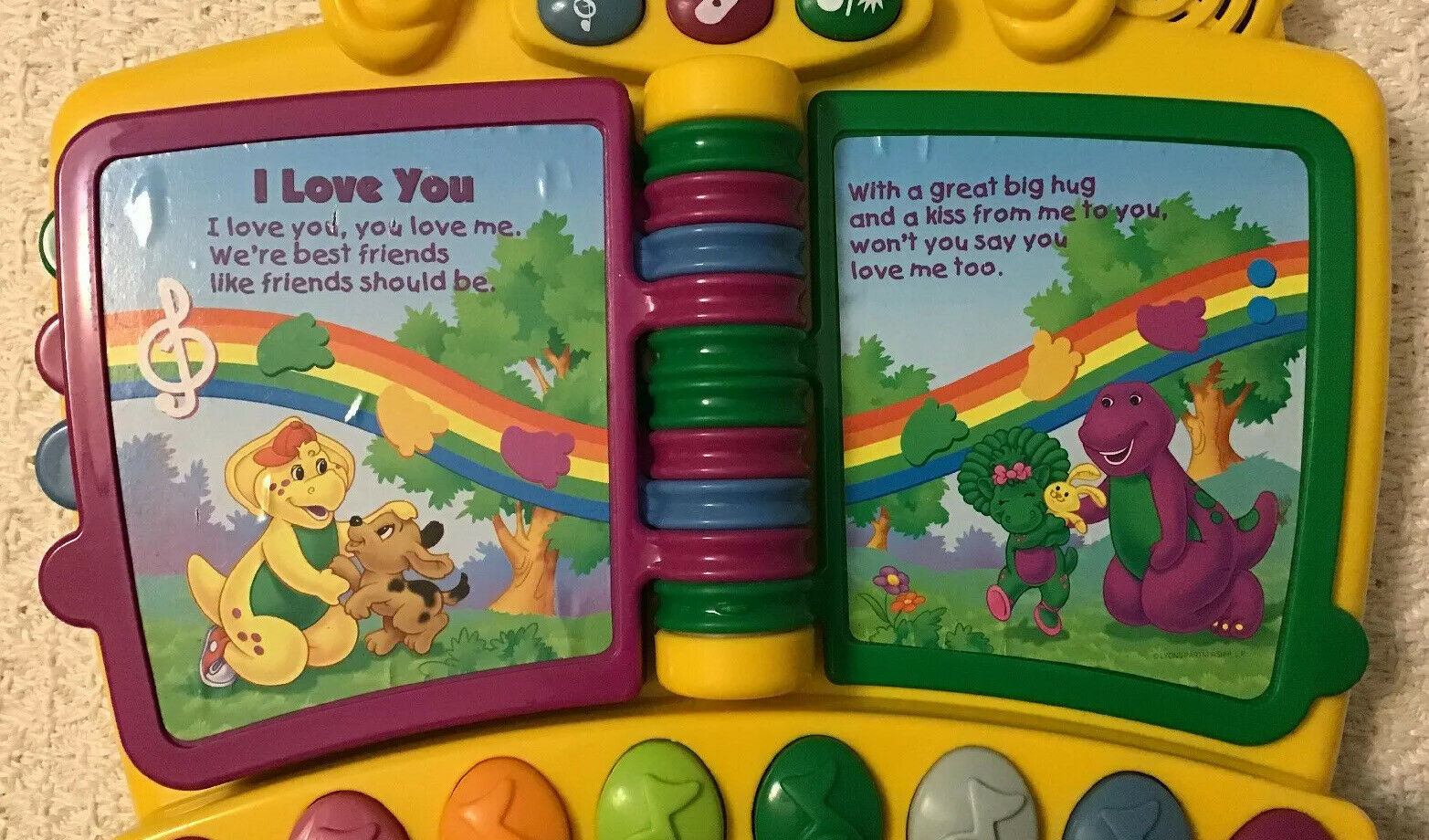 Barney Musical NURSERY RHYMES PIANO BOOK - Mattel Item image 9