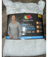 Fruit of the Loom 2-Pack Thermal Top Shirt Base Layer Long John Gray Waf... - $27.06 CAD