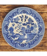 Vintage Blue Willow Dinner Plate Japan 9.5&quot; Stoneware Authentic Traditional - £12.40 GBP