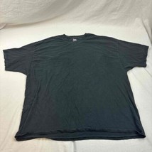 Hanes Unisex Crew Neck T-Shirt Blank Black Short Sleeve Solid 4XL - £5.45 GBP