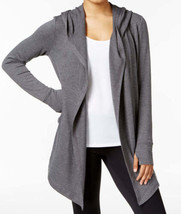 allbrand365 designer Womens Activewear Hooded Wrap Size Medium, Charcoal... - £38.56 GBP