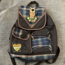 Vintage 90’s Scooby-Doo backpack Cartoon Network embroidered Rare Plaid - $22.76