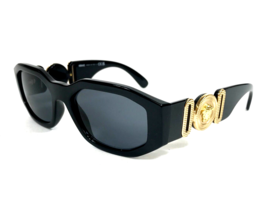 Versace Sunglasses MOD.4361 GB1/87 Black Gold Oval Frames with Dark Grey Lenses - £112.14 GBP