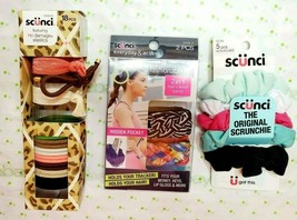 Scunci Set 2 in 1 Hair + Wrist Band 2 Pack Scrunchies &amp; 18 Piece Elastics #2 - $17.79