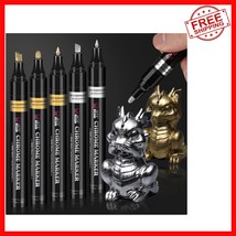 Versatile 6-Piece Chrome Paint Pen Set - Fine to Chisel Tips for Precision - $618.88 MXN