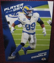 2021 PANINI NFL PLAYER OF THE DAY #41 AARON DONALD LOS ANGELES RAMS - £4.70 GBP