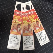 RareLot of 3 Coca Cola bottle neck hangers - Sally Struthers &amp; Joe Namath 1982 - £2.33 GBP