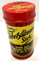 Vintage Zenith Tibet Almond Stick For Scratches Advertising Tin 3.25 x 1... - $10.62