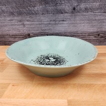 Bird Nest Embossed Fruit Vegetable Serving Bowl Aqua Color by Blue Sky 8&quot; - $14.24