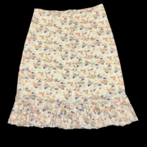 Free People Casual Floral Skirt Size 00 Lined Cotton 26&quot; Waist - £16.08 GBP