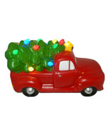 Blow Mold 20&quot; Lighted Christmas Tree Old Vintage Pickup Truck Winter Won... - £56.71 GBP