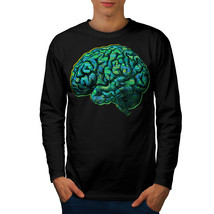 Human Brain Scan Tee Organ Anatomy Men Long Sleeve T-shirt - $14.99