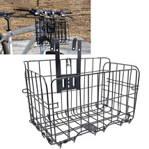 Bicycle Bike Basket Folding Metal Wire Handlebar Storage Carrier For Fro... - $37.99