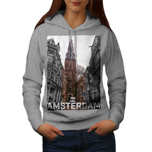 Wellcoda Amsterdam Clock Womens Hoodie, Netherland Casual Hooded Sweatshirt - $36.82