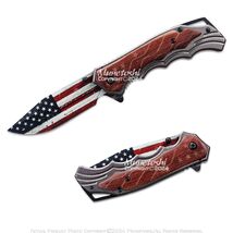 Munetoshi USA Flag 3.25" Stainless Steel Blade Wooden Handle American Flag - $14.83