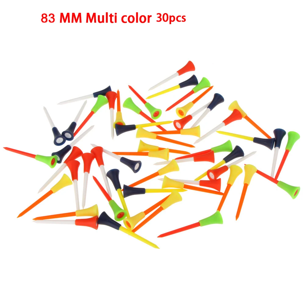 30/100 Pcs Plastic Golf Tees Multi Color 8.3CM 72mm 54mm Durable Cushion Top Gol - $177.60
