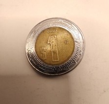 2001 Mexico 1 Peso Bimetallic - Circulated - £3.98 GBP