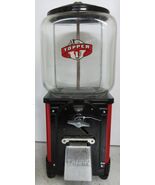 Topper Round Gumball  1c Dispenser circa 1940&#39;s (red/black) - $823.90 CAD