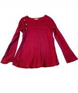Naartjie Kids Girls Red Long-Sleeve Top With Button Detail Size 8 Years - $21.55 CAD