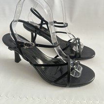 Wet Kiss Strappy Black 3&quot; High Heels Women Size 9 M Party Dress Dance Shoes - $17.94