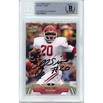 Billy Sims Oklahoma Sooners Signed 2014 Upper Deck Beckett BGS On-Card A... - $98.97