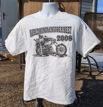 Vintage World Honda Chopper Meet 2008 Shirt Men&#39;s Size Large Motorcycle ... - $49.49