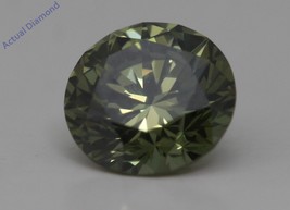 Round Cut Loose Diamond (0.92 Ct,Green(Irradiated) Color,VS1 Clarity) - £1,425.08 GBP