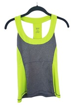 Vogo Athletics Athletic Tank Top Womens Small Built In Bra Grey Yellow S... - £13.07 GBP
