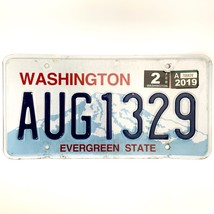 2019 United States Washington Evergreen State Passenger License Plate AUG1329 - £13.23 GBP