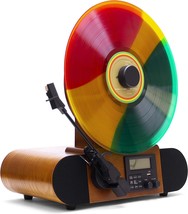 Fuse Vert Vertical Vinyl Record Player With Audio Technica Cartridge Bluetooth, - $259.93