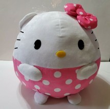 Ty Hello Kitty 12&#39;&#39; Round Ball Plush 2012 Polka Dots Bow Pink White 39&#39;&#39; Around  - £37.09 GBP