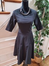 Grace Karin Women&#39;s Black Rayon Sweetheart Neck Long Sleeve Knee Length Dress L - £35.24 GBP