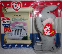 McDonald’s Ty Righty The Elephant In Sealed Package 1996 - £7.94 GBP