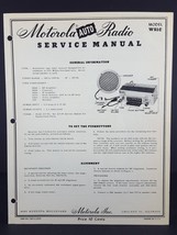 Motorola 1951 Willys Auto Radio Service Manual Model WS1C - £5.49 GBP