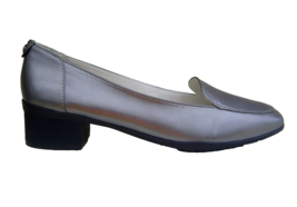 NEW ANNE KLEIN GRAY LEATHER COMFORT LOAFERS PUMPS SIZE 8 M - £59.13 GBP