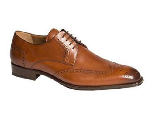 New Handmade Mens wingtip derby formal leather shoes, Men brown dress leather s