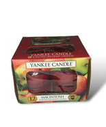 VTG Yankee Candle 12 Scented Tea Light T/L Box Candles Macintosh Red App... - $22.99