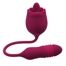 Evolved-Wild-Rose-Tongue-Thrust-Red-Bullet-Vibrator-Toy-Oral-10-Speeds - £73.98 GBP