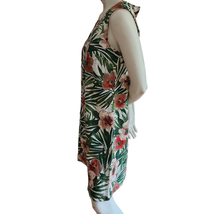 AK Sleeveless Shift Dress Size 4 Multi Color Floral Linen Blend Knee Length - £18.96 GBP