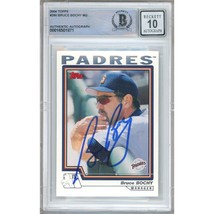 Bruce Bochy San Diego Padres Signed 2004 Topps Card #290 BAS BGS Auto 10... - £119.61 GBP