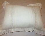 Ralph Lauren Bessemer Sonoma Valley Embroidered deco pillow Cream $215 RARE - £89.96 GBP
