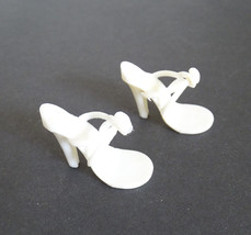 Vintage 1960&#39;s White High Heels Shoes for Vogue Jill 10&quot; Fashion Doll - £10.26 GBP