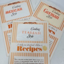 Vintage 1973 Cooking Mexican German &amp; Italian Style Booklets - £12.57 GBP