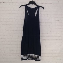 Gap Dress Womens Medium Blue Sleeveless Scoop Neck Elastic Waist Preppy Nautical - $19.99