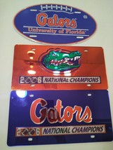 UNIVERSITY OF FLORIDA GATORS  LICENSE PLATE SET OF 3 TAG FOR CARS NCAA - £37.14 GBP