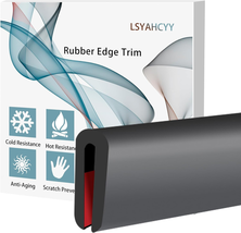 Rubber Edge Trim, Self-Adhesive Rubber Edge Trim，U Channel Edge Trim， Edge Prote - £11.29 GBP
